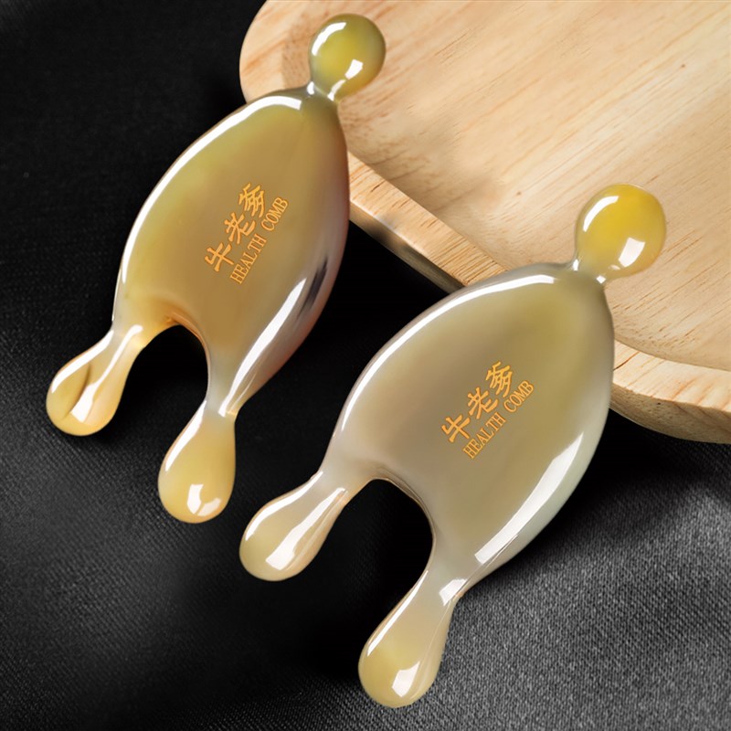 牛老爹鼻刮天然牛角眼部按摩眼周经络刮鼻器头部鼻梁子脸部拨筋棒