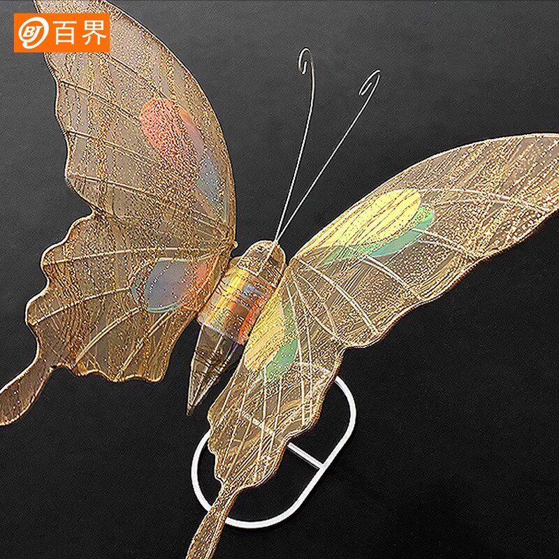 婚庆道具铁艺电动发光蝴蝶婚礼吊顶装饰t台路引舞台现场布置摆件