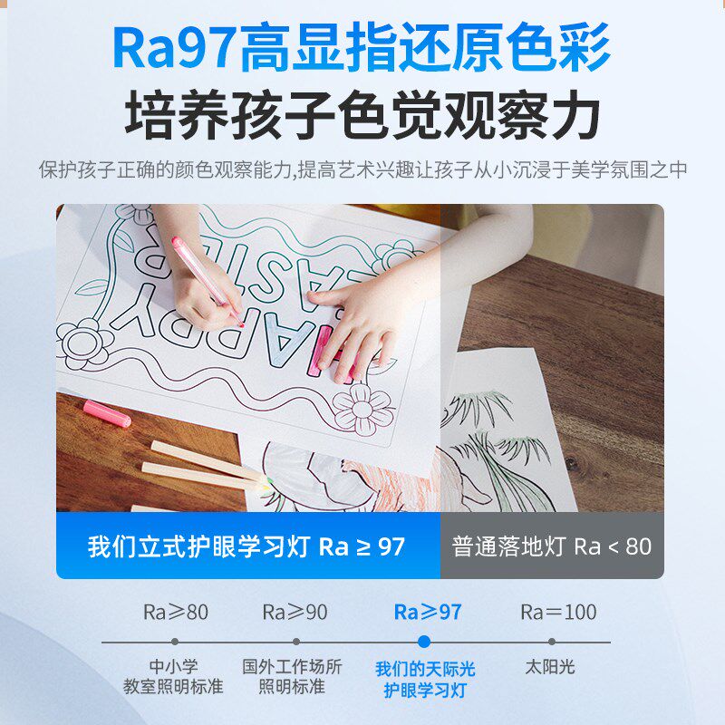 月忆落地护眼灯大路灯全光谱儿童学习专用立式书桌阅读台灯钢琴灯