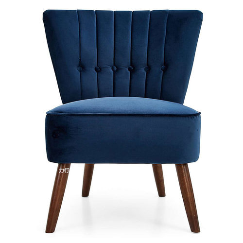 工厂欧式简约拉扣绒布单人休闲喝茶看书卧室阳台沙发椅子家具