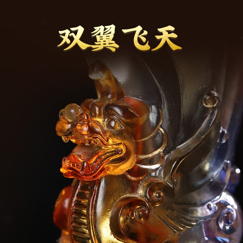灵机生活馆霸王飞天貔貅古法文昌笔筒办公室书房会议室办公桌摆件