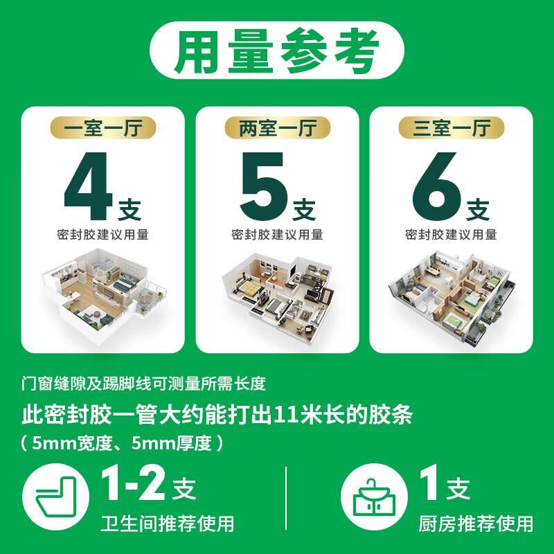 瓦克MP甄彩净味美容胶中性硅酮玻璃胶防水防霉全屋通用强力密封胶