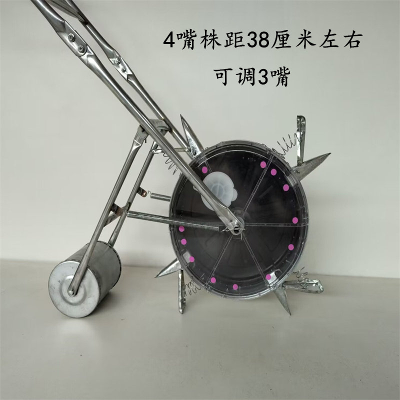 玉米花生豆类点播器种机多功万能手推式小型自动推滚筒轮式耧
