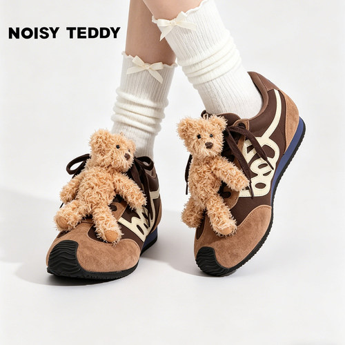 NOISY TEDDY26年新款可爱立体熊时尚潮流女鞋休闲鞋软底舒适百搭