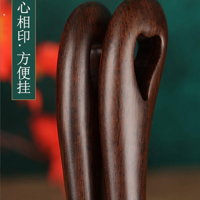 大号经络天然梳子家用梳宽齿卷发黑檀木大女士梳子齿专用头皮按摩