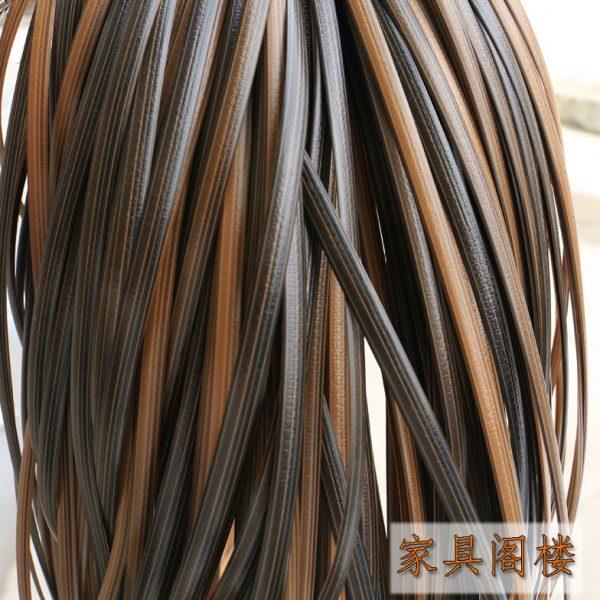 咖啡渐变色压纹扁腾翻新修复编织阳台户外椅子茶几秋千塑料仿藤条
