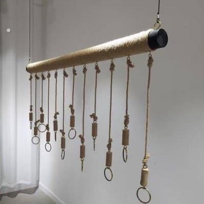 服装店展示架上墙挂衣架钢丝吊架麻绳吊挂女装童装货架挂衣服架子