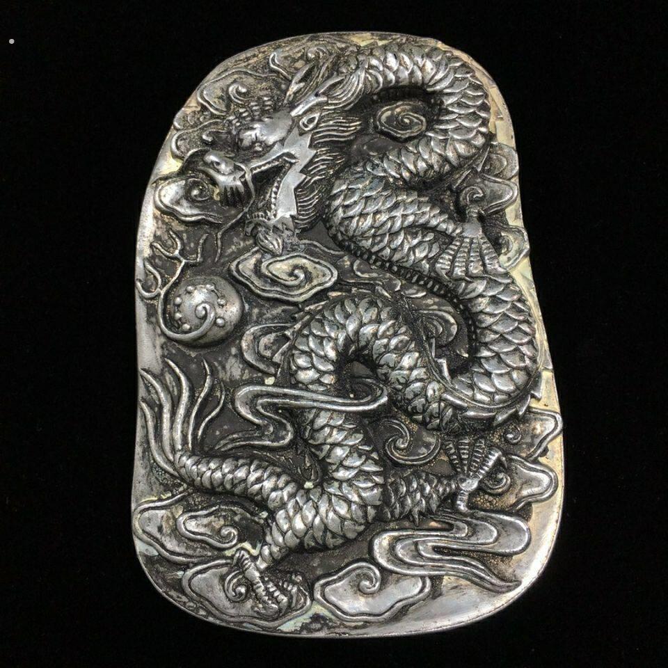 古代文房四宝白铜砚台 浮雕研磨 书法绘画墨砚 多款选择
