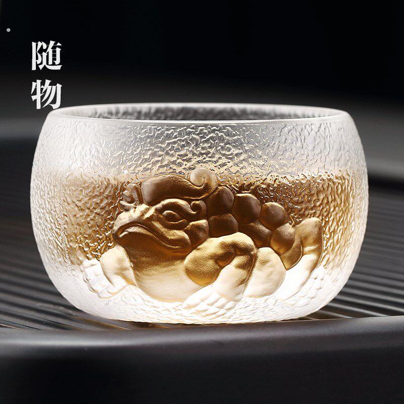 高档琉璃杯主人杯单杯玻璃茶杯品茗茶杯个人专用茶盏功夫茶具茶碗