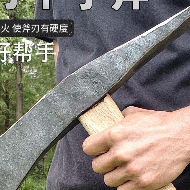 多功能斧头手工锻打十字斧劈柴神器户外斧子高锰钢锻打霸王斧