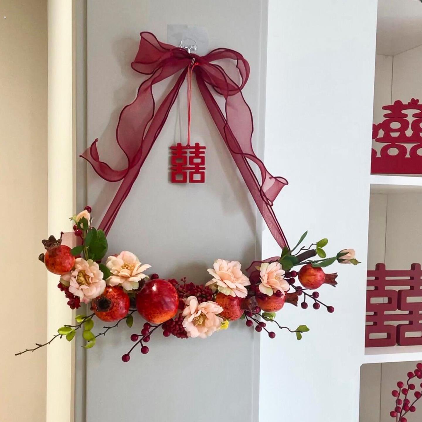【备婚好物】结婚喜字挂件婚礼女方新房门挂饰立体喜字摆件装饰品