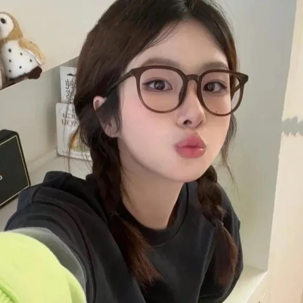 小红书同款大框冷茶色近视眼镜超轻眼镜框可配度数素颜神器女显瘦
