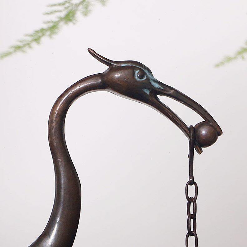 甄选仿古青铜悬挂莲花香炉 禅意茶道仙鹤倒流香炉家用书房檀香炉