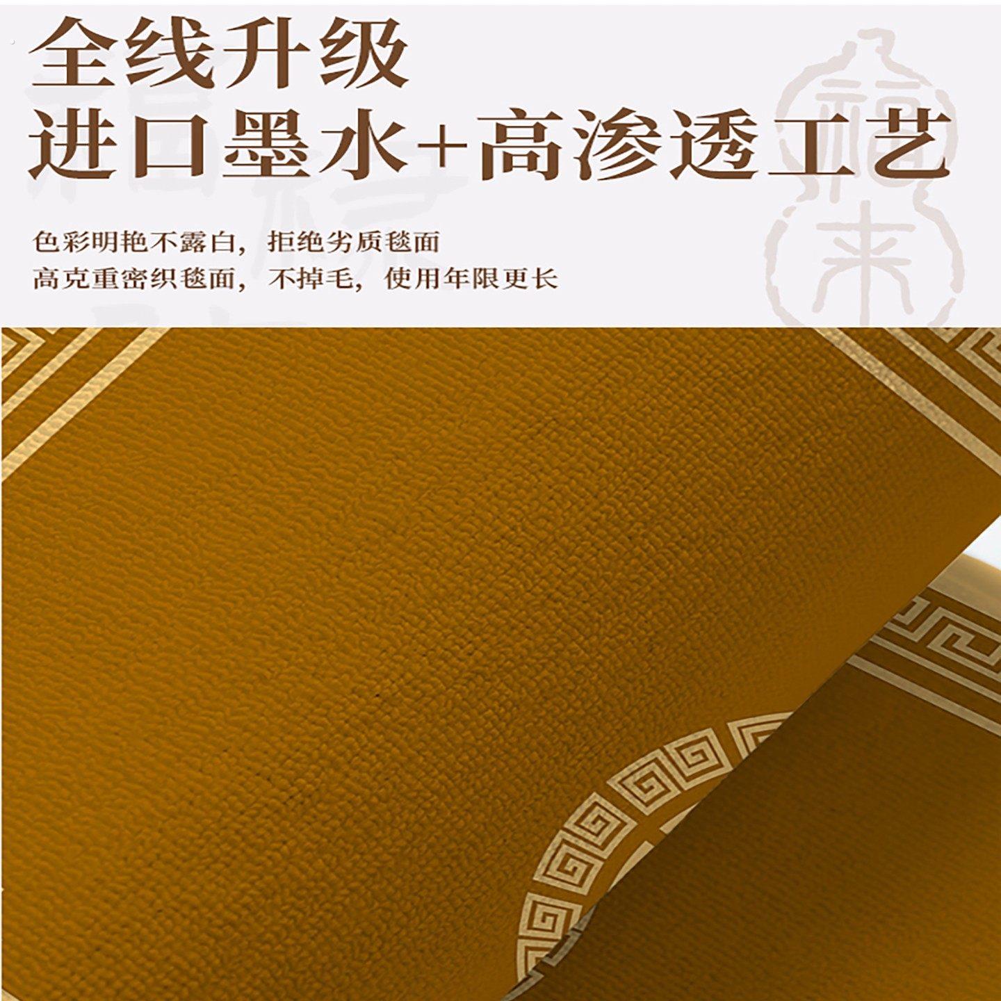 东户朝西入户门脚垫土黄色地垫轻奢圈绒地毯免洗耐脏可裁剪玄关垫