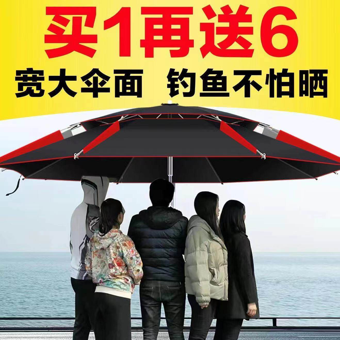 钓鱼专用伞万向加厚户外遮阳伞大伞抗风防晒防雨摆摊新款雨伞大号