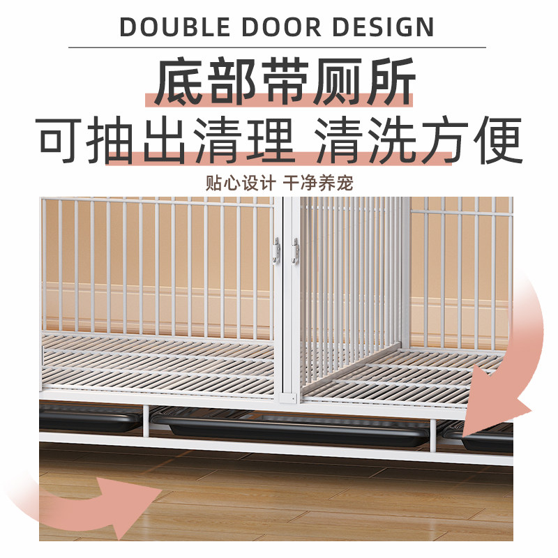 狗笼子小型犬中型犬单层双层带隔断室内猫笼宠物子母笼繁殖笼狗笼