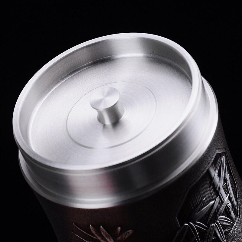 好茗天 小号锡罐便携旅行纯锡金属茶叶罐子精品密封罐茶罐子锡罐