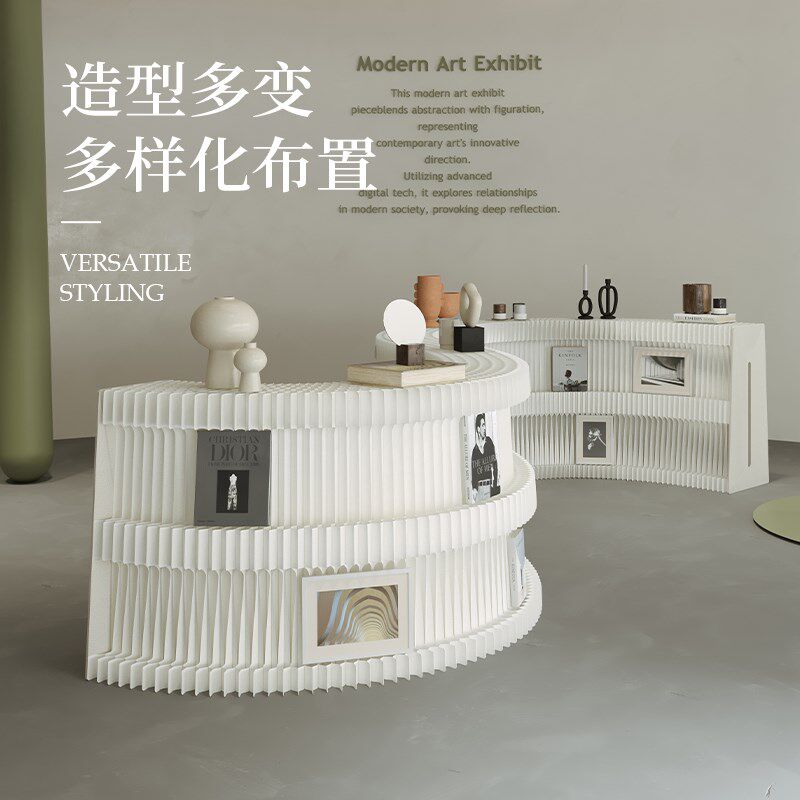 十八纸展示置物架装饰陈列台门店展会通用包包展台首饰台梯田展架