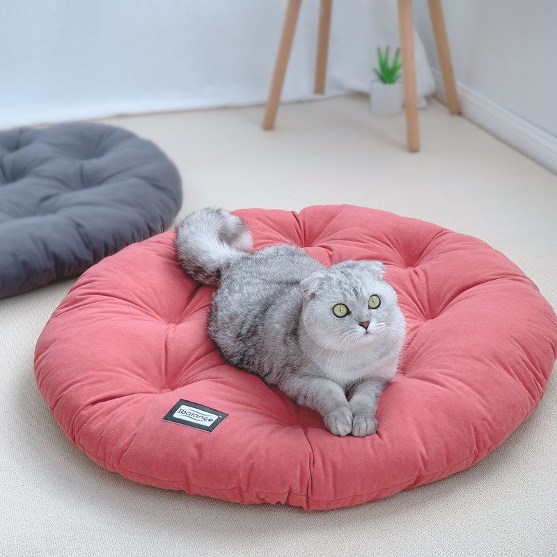 圆形狗狗垫子睡觉用猫咪垫比熊中小型犬笼子垫地垫四季通用宠物垫
