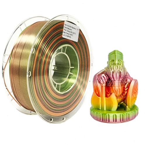 甄选品锐PINRUI 3d打印耗材 丝绸彩虹PLA 1.75mm 多色渐变 丝绸PL