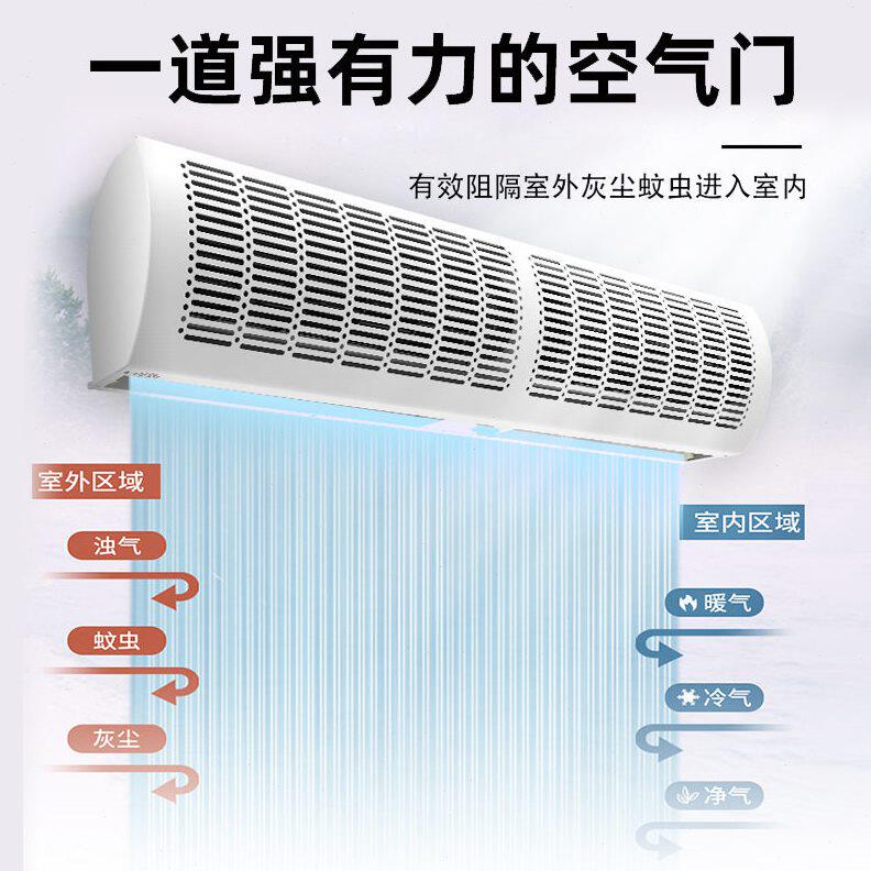 甄选静音凉风风幕机商用低噪音空气幕餐馆超市门口强风门控遥控风