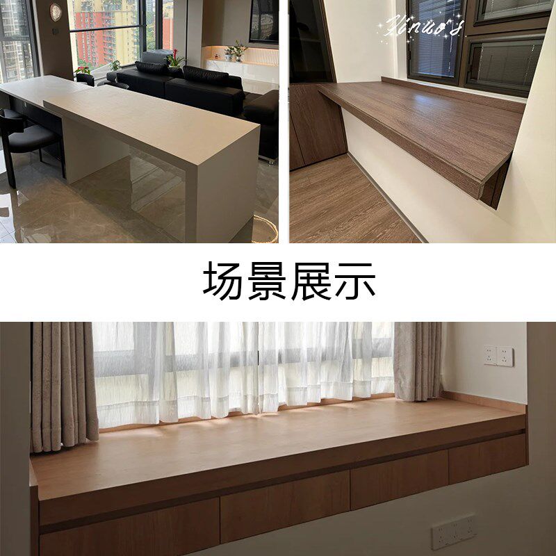 重型飘窗抽拉式滑轨书桌柜台面延长伸缩轨道厨房岛台导轨五金配件