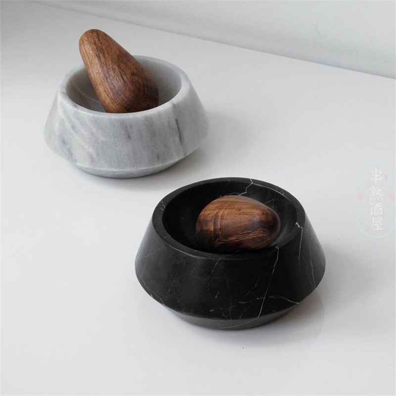 捣蒜器石头 捣药罐 压蒜器石臼子家用手动老式蒜泥神器研磨器棒子