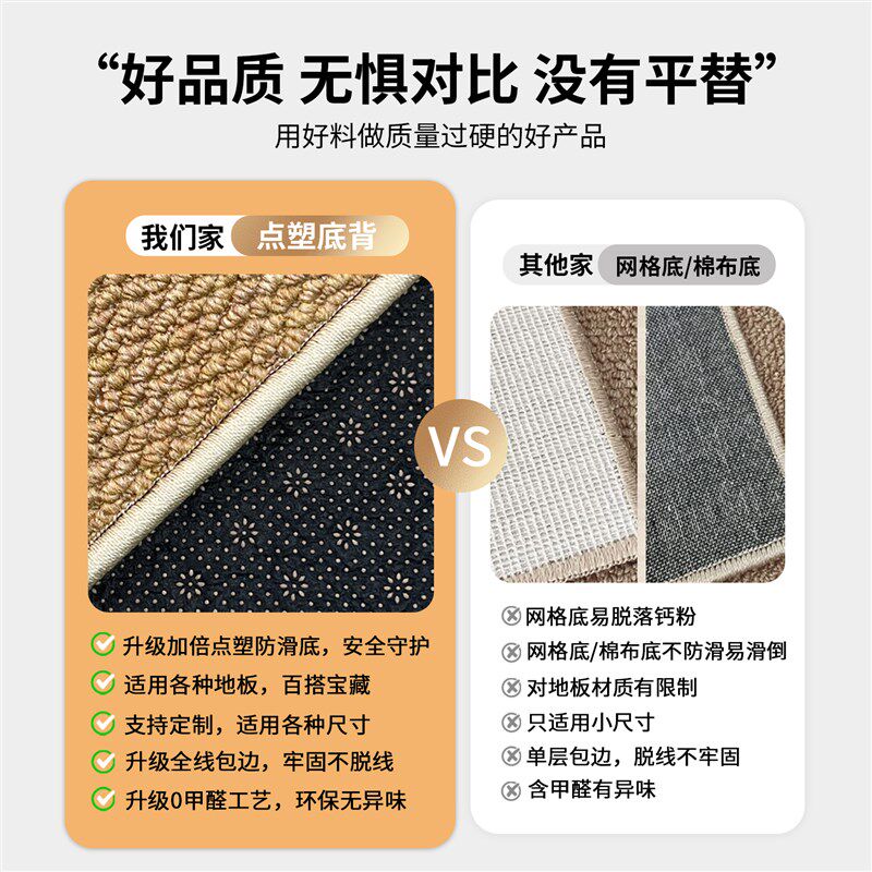 入户门地垫仿剑麻地毯门垫进门大门口入门玄关门外地毯脚垫可裁剪