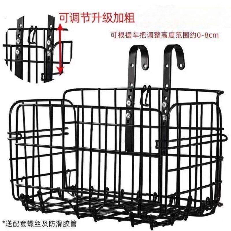 自行车车筐前后通用挂钩式折叠车筐加大山地车后座车筐自行车前框