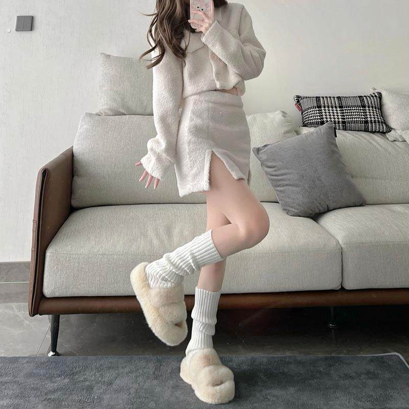 推推袜墩墩袜蹲蹲袜女嘟嘟袜丢丢袜堆堆袜美式大码短款中筒小香风