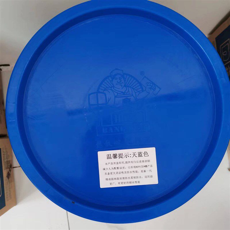 邦卫新一代直涂墙地双效防水家装别墅专用室内室外防水涂料蓝色