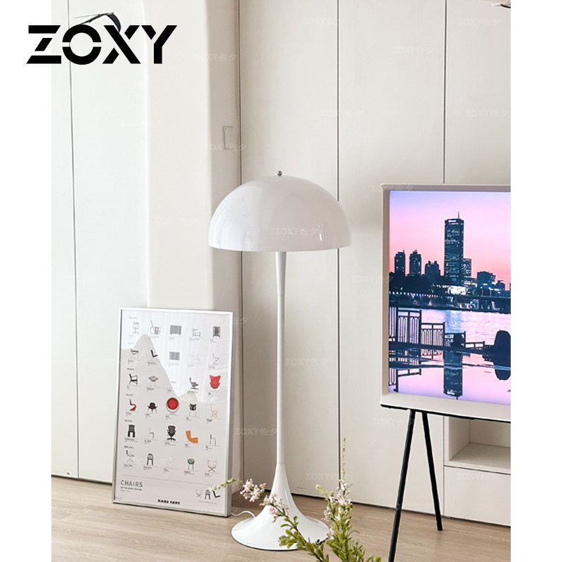 zoxy佐夕  中古奶油落地灯法式蘑菇床头卧室客厅沙发旁边网红立式