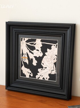 可定制尺寸法式中古风diy画框装裱黑色油画空外框挂墙简约大相框