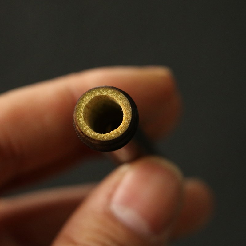 纯手工制作天然紫竹小烟嘴紫竹鞭咬嘴拼接竹制烟具烟斗小把玩件