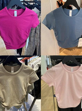直邮 lululemon All It Takes系列Nulu罗纹修身短款短袖T恤女