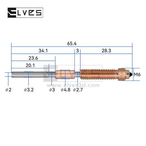 甄选3D打印机配件K1C品质一体喷嘴套件适用于Ender-3 V3/K1 Max/K