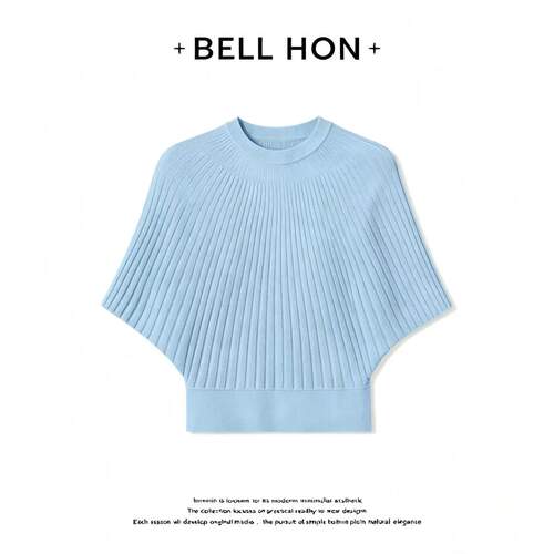 【BELL HON】2026夏新款设计感显瘦长袖圆领上衣-BHT000110