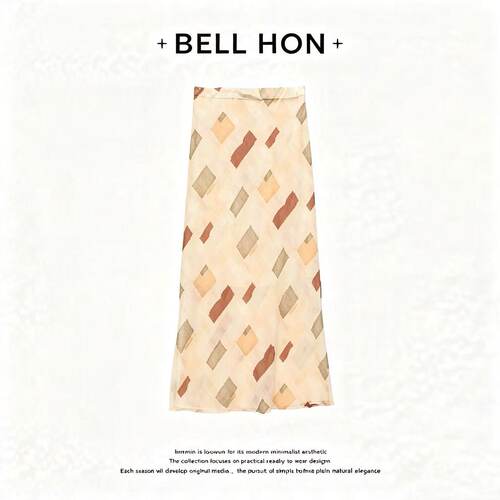 【BELL HON】2026夏新款设计高级感高腰显瘦半身裙-BHT000217