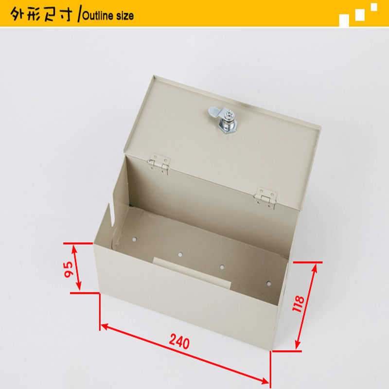 排插防水盒铁盒插板防水盖拖线板插排保护罩带锁上锁电源接线板罩