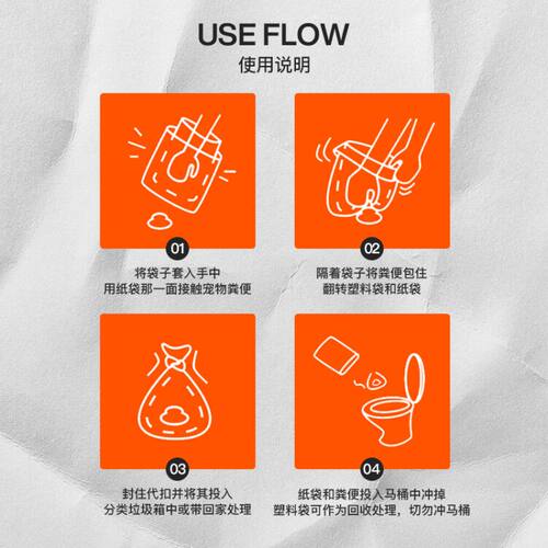 howgo狗狗拾便袋 加厚双层捡屎袋捡狗便神器宠物垃圾袋粪便铲屎袋