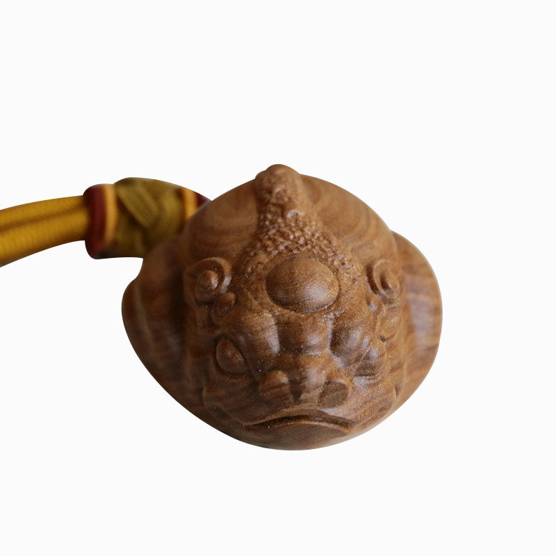 保真檀香木雕手把件钥匙挂件招财神兽貔貅檀木雕刻工艺品文玩礼品