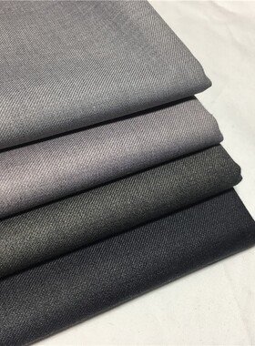 春秋季西服西装布料风衣西裤子裙子布料黑色白色灰色驼色免烫混纺