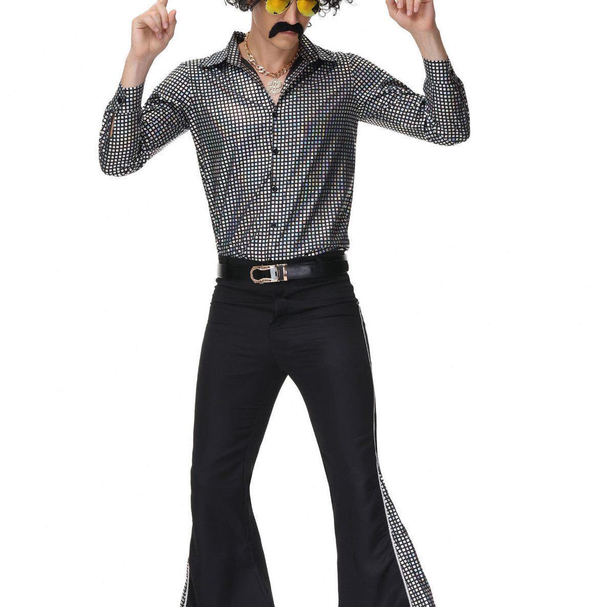 甄选万圣节服装嘻哈幻彩舞台演出嬉皮士成人迪斯科派对服装角色扮