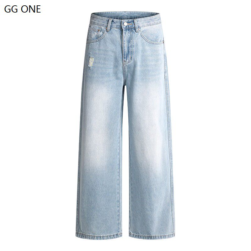 GGONE美式宽松阔腿牛仔