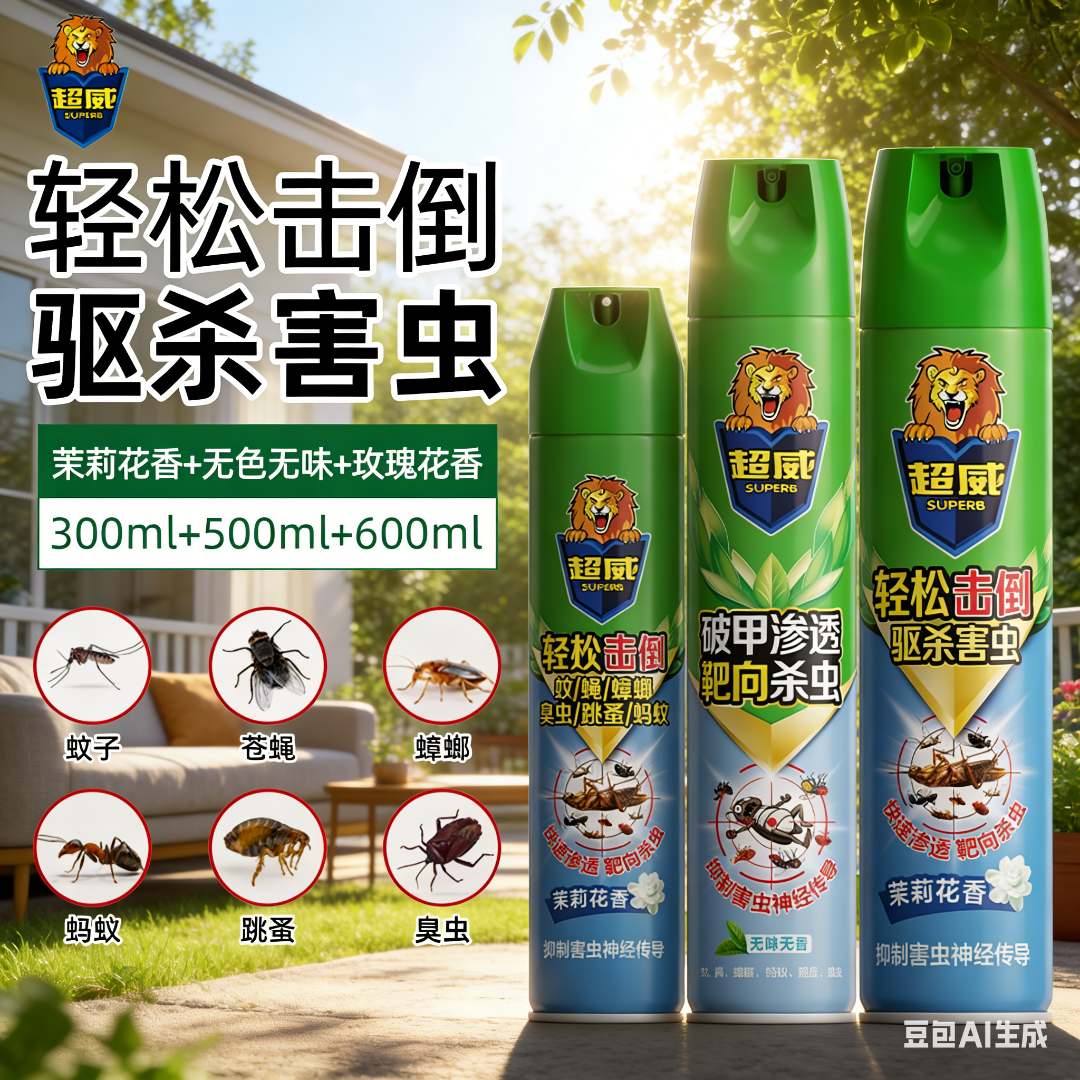 超市同款超威杀虫剂家用室内喷雾剂气雾剂除灭驱杀蚊子非蚊香液