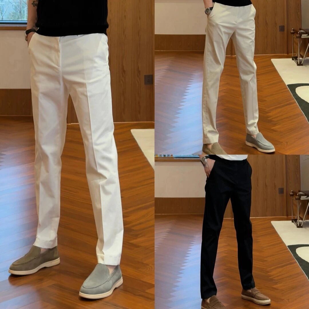 休闲裤男2026新款直筒裤简约设计潮流宽松九分裤子男款西裤
