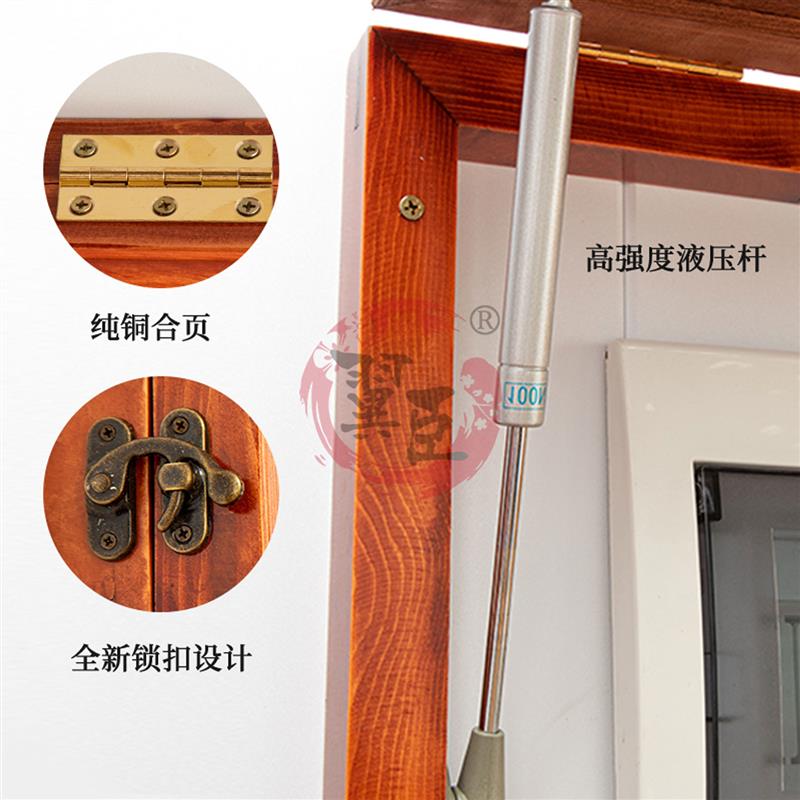 客厅中式香樟实木雕上翻弱配电闸盒电表箱盖装饰画遮挡箱饰品挂画