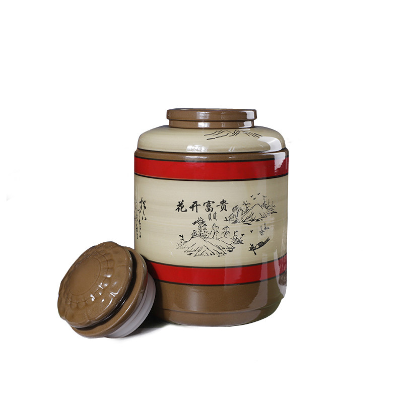 陶瓷酒坛家用密封窖藏带盖泡酒罐土陶酒坛子十斤50/100斤大酒缸20