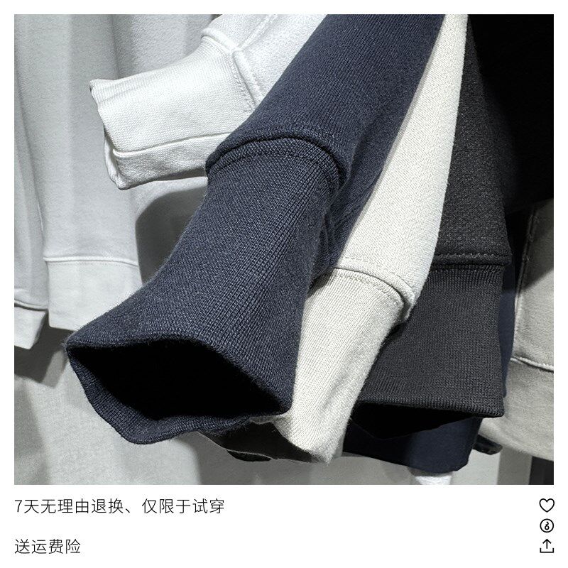 柜299!秋季新品男装半高领长袖卫衣男士简约套头衫6462333 819