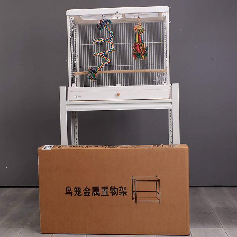达洋鸟笼架子落地6001可移动推车置物收纳层架鹦鹉笼滚轮底座鸟支